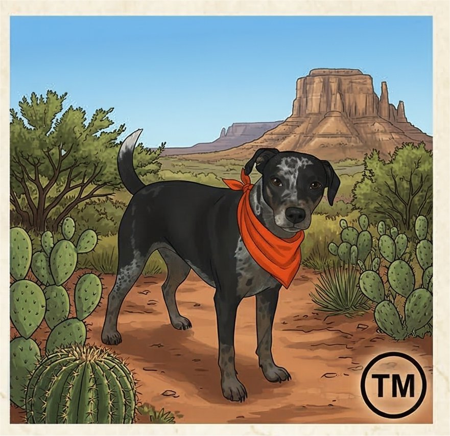 Portrait of Packet, the German Shepherd Digital Guard.